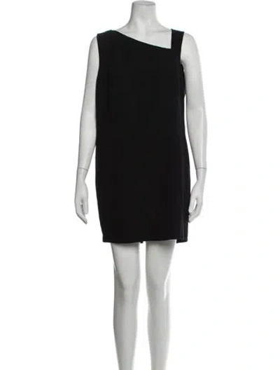 Pre-owned Michael Kors Virgin Wool Mini Dress In Black