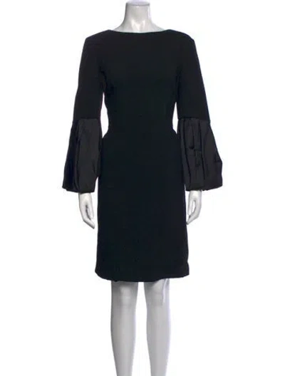Pre-owned Michael Kors Virgin Wool Mini Dress In Black