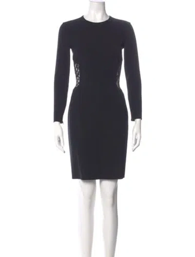 Pre-owned Michael Kors Virgin Wool Mini Dress In Gray