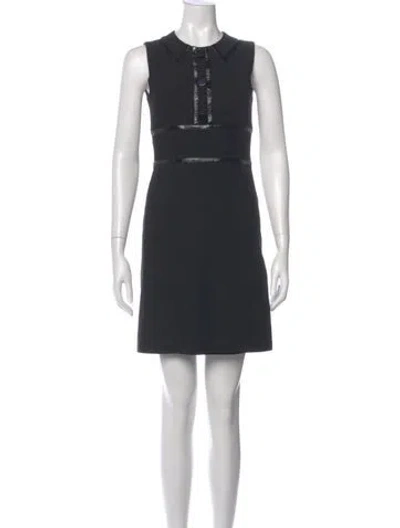 Pre-owned Michael Kors Virgin Wool Mini Dress In Gray