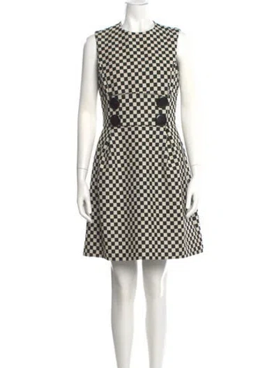 Pre-owned Michael Kors Virgin Wool Mini Dress In Multi