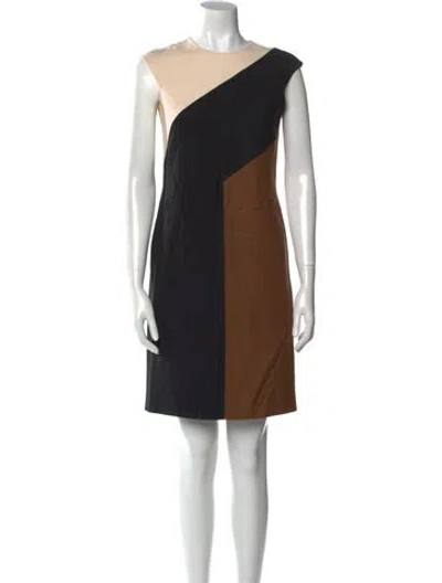 Pre-owned Michael Kors Virgin Wool Mini Dress In Neutral