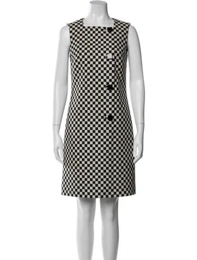 Pre-owned Michael Kors Virgin Wool Mini Dress In Neutral