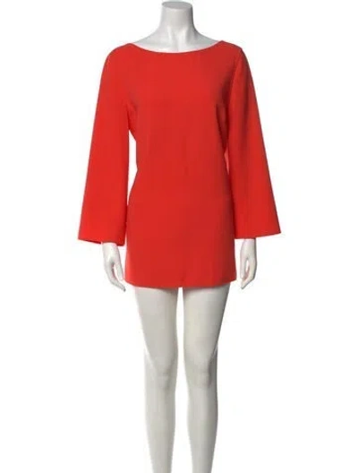 Pre-owned Michael Kors Virgin Wool Mini Dress In Orange