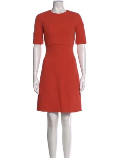 Pre-owned Michael Kors Virgin Wool Mini Dress In Orange