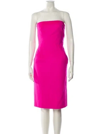 Pre-owned Michael Kors Virgin Wool Mini Dress In Pink