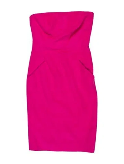 Pre-owned Michael Kors Virgin Wool Mini Dress In Pink