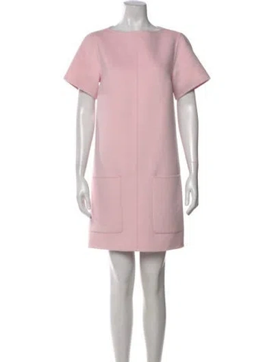 Pre-owned Michael Kors Virgin Wool Mini Dress In Pink