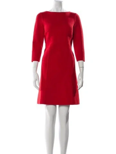 Pre-owned Michael Kors Virgin Wool Mini Dress In Red