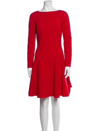 Pre-owned Michael Kors Virgin Wool Mini Dress In Red