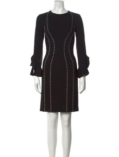 Pre-owned Michael Kors Virgin Wool Mini Dress W/ Tags In Black