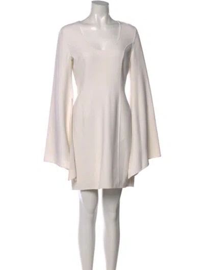 Pre-owned Michael Kors Virgin Wool Mini Dress W/ Tags In Neutral