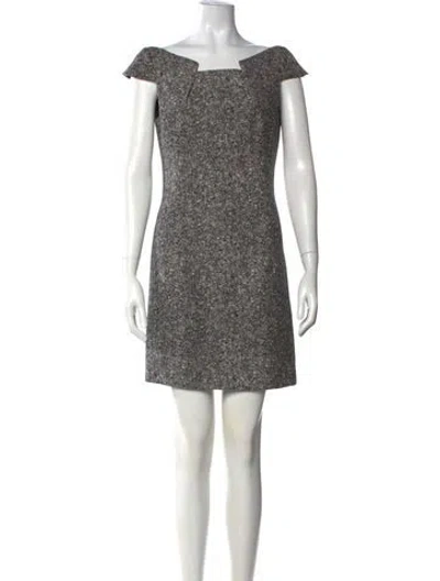 Pre-owned Michael Kors Virgin Wool Mini Dress In White