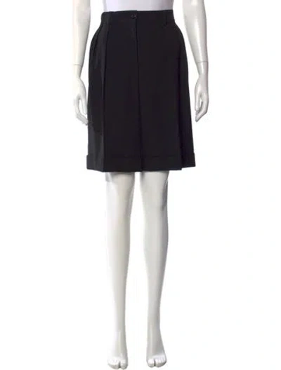 Pre-owned Michael Kors Virgin Wool Mini Shorts In Black