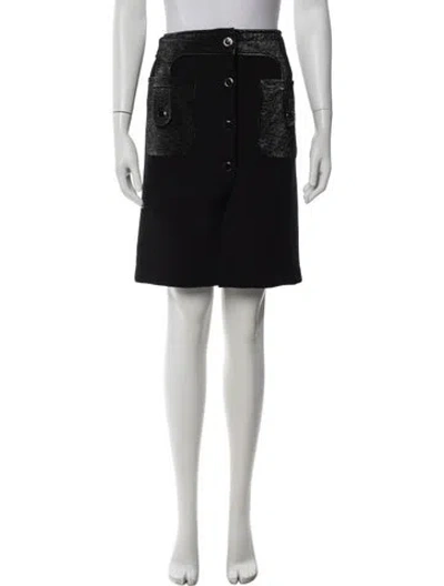 Pre-owned Michael Kors Virgin Wool Mini Skirt In Black