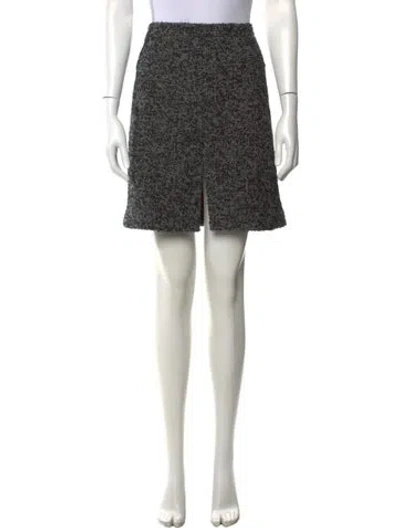 Pre-owned Michael Kors Virgin Wool Mini Skirt In Black
