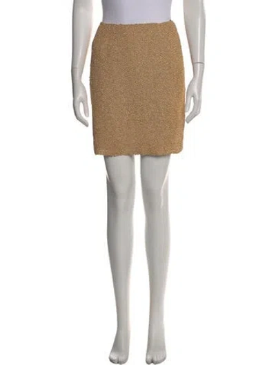 Pre-owned Michael Kors Virgin Wool Mini Skirt In Neutral