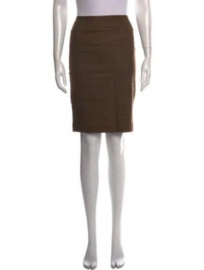 Pre-owned Michael Kors Virgin Wool Mini Skirt In Neutral
