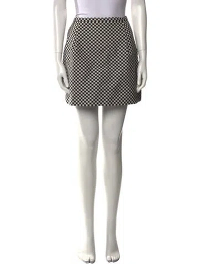 Pre-owned Michael Kors Virgin Wool Mini Skirt In White