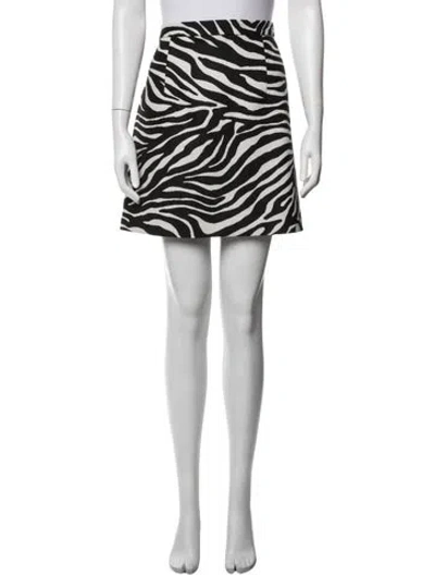 Pre-owned Michael Kors Virgin Wool Mini Skirt In White