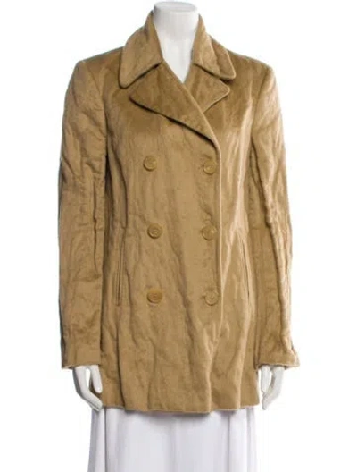 Pre-owned Michael Kors Virgin Wool Peacoat In Neutral