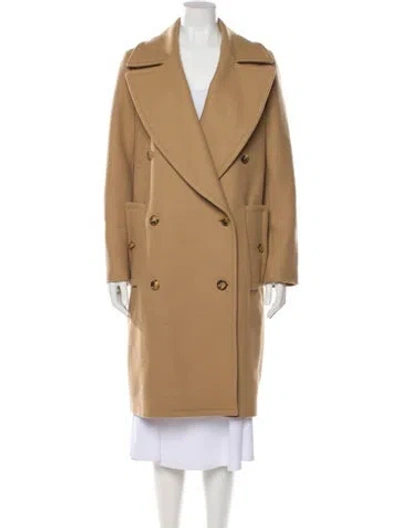 Pre-owned Michael Kors Virgin Wool Peacoat In Neutral