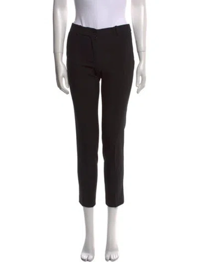 Pre-owned Michael Kors Virgin Wool Skinny Leg Pants In Black