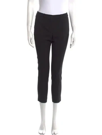 Pre-owned Michael Kors Virgin Wool Skinny Leg Pants In Black