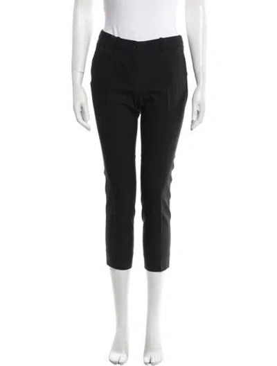 Pre-owned Michael Kors Virgin Wool Skinny Leg Pants In Black