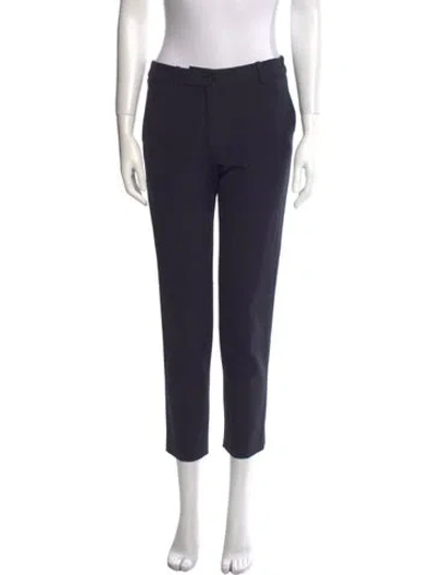 Pre-owned Michael Kors Virgin Wool Skinny Leg Pants In Blue