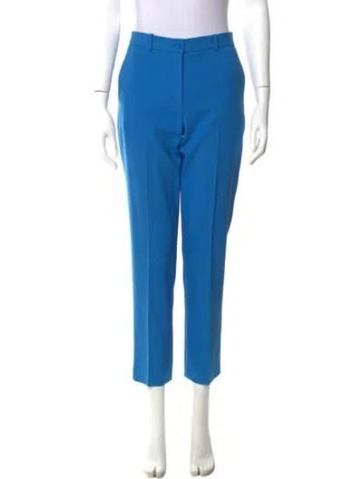Pre-owned Michael Kors Virgin Wool Skinny Leg Pants In Blue
