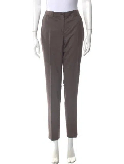 Pre-owned Michael Kors Virgin Wool Skinny Leg Pants In Gray