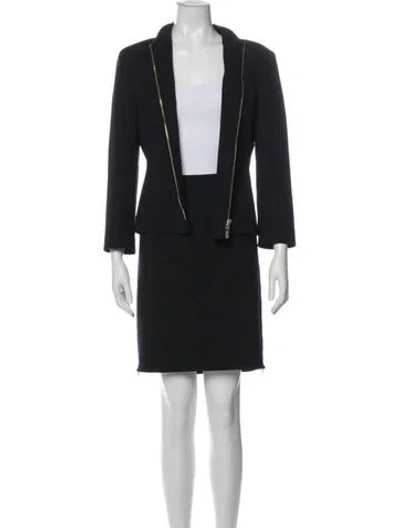 Pre-owned Michael Kors Virgin Wool Skirt Set In Gray