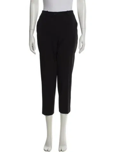Pre-owned Michael Kors Virgin Wool Straight Leg Pants In Black