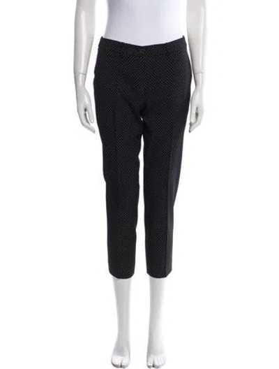 Pre-owned Michael Kors Virgin Wool Straight Leg Pants In Black