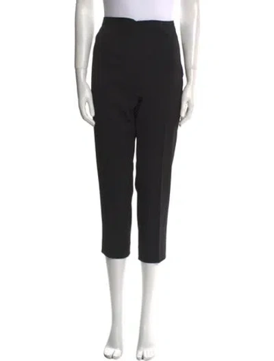 Pre-owned Michael Kors Virgin Wool Straight Leg Pants In Black