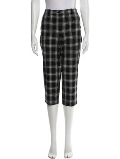 Pre-owned Michael Kors Virgin Wool Straight Leg Pants In Black