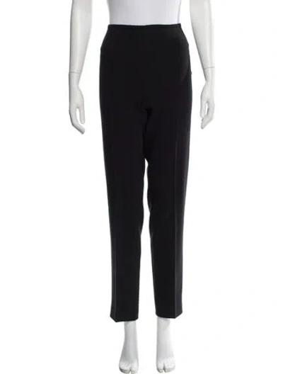 Pre-owned Michael Kors Virgin Wool Straight Leg Pants In Black