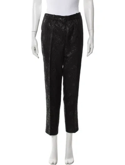 Pre-owned Michael Kors Virgin Wool Straight Leg Pants In Black