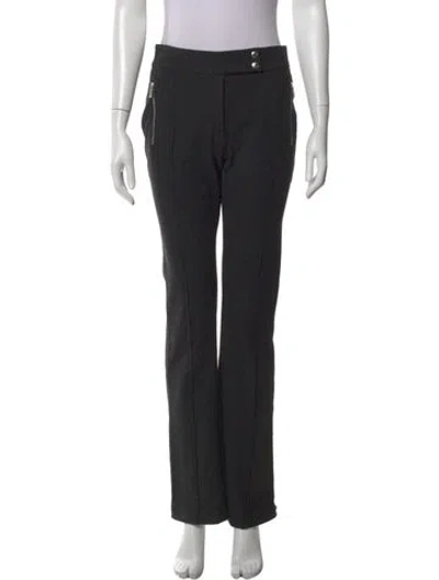 Pre-owned Michael Kors Virgin Wool Straight Leg Pants In Black
