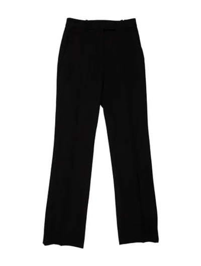 Pre-owned Michael Kors Virgin Wool Straight Leg Pants In Black