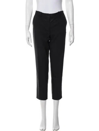 Pre-owned Michael Kors Virgin Wool Straight Leg Pants In Black