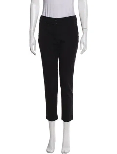 Pre-owned Michael Kors Virgin Wool Straight Leg Pants In Blue