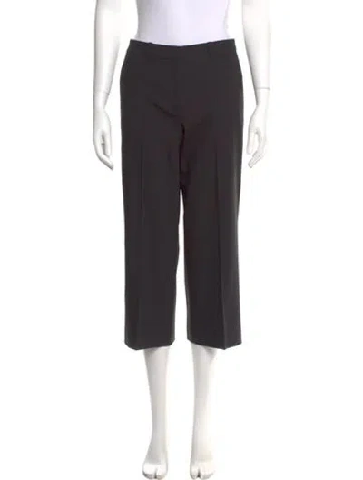 Pre-owned Michael Kors Virgin Wool Straight Leg Pants In Gray