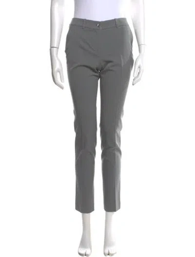 Pre-owned Michael Kors Virgin Wool Straight Leg Pants In Gray