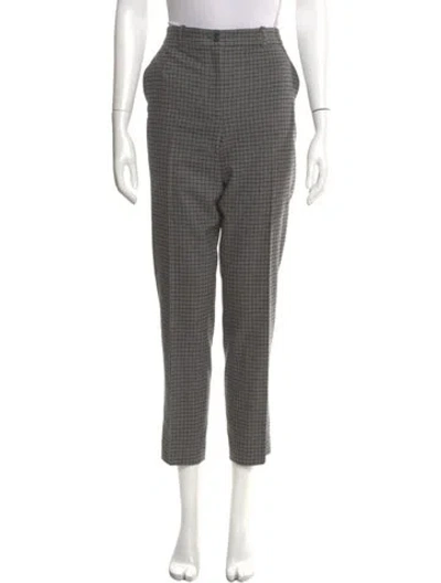Pre-owned Michael Kors Virgin Wool Straight Leg Pants In Gray