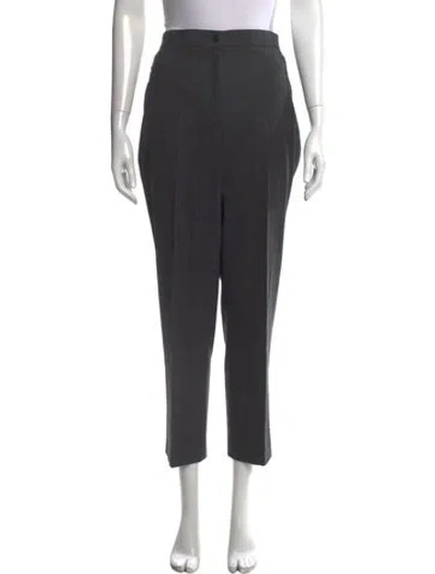 Pre-owned Michael Kors Virgin Wool Straight Leg Pants In Gray