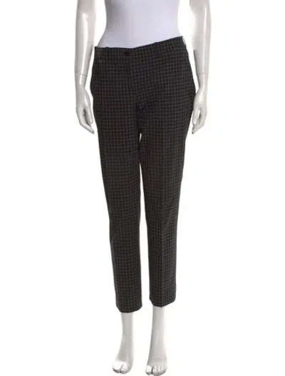 Pre-owned Michael Kors Virgin Wool Straight Leg Pants In Multi