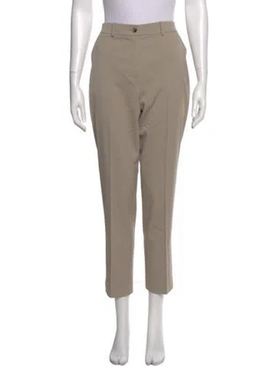 Pre-owned Michael Kors Virgin Wool Straight Leg Pants In Neutral