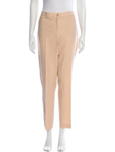 Pre-owned Michael Kors Virgin Wool Straight Leg Pants In Neutral